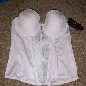 Maidenform White Lace Corset Top